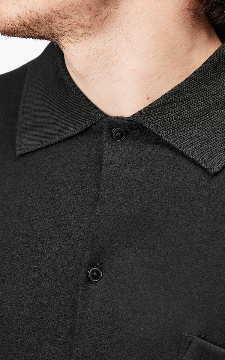 Markaware 'Marka' Polo Cardigan Black | Cultizm