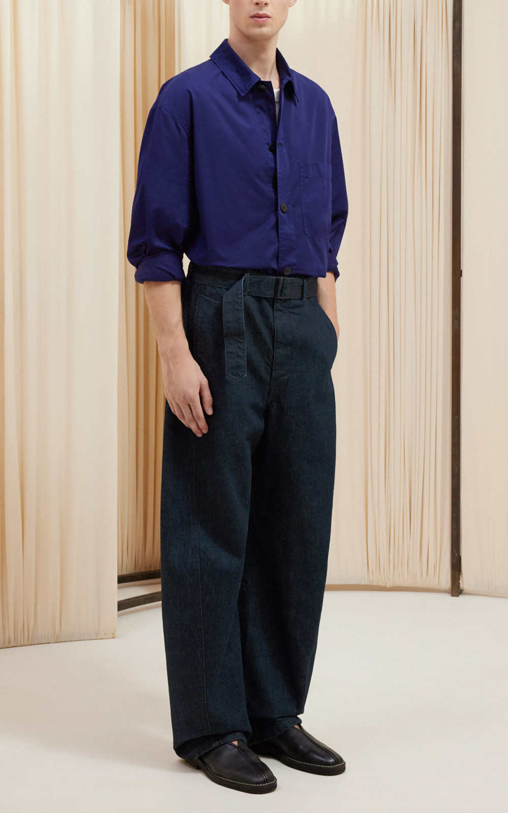 Lemaire Twisted Belted Pants Denim Indigo | Cultizm