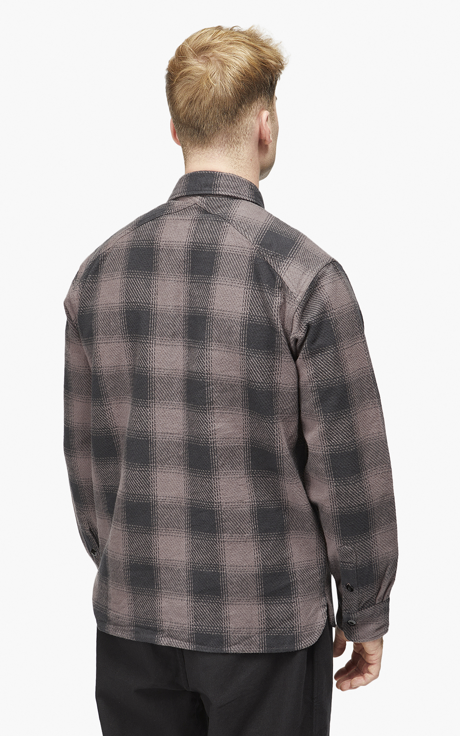 3sixteen Crosscut Flannel Shirt Charcoal Twill Plaid | Cultizm