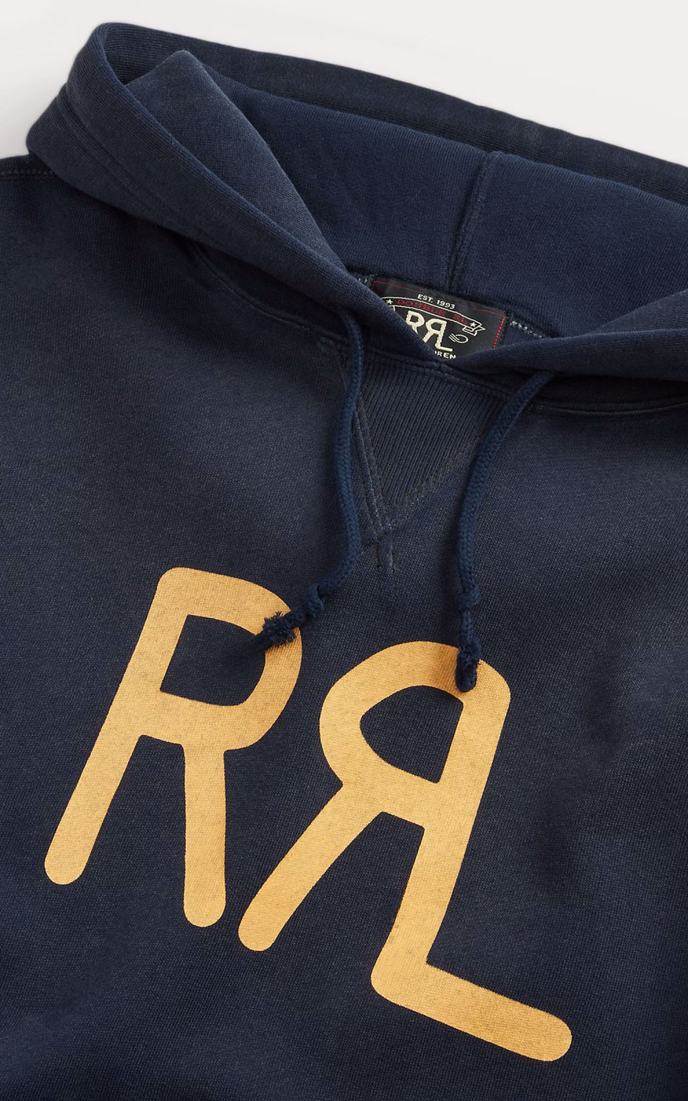 RRL Ranch Logo Hoodie Faded Navy Cultizm