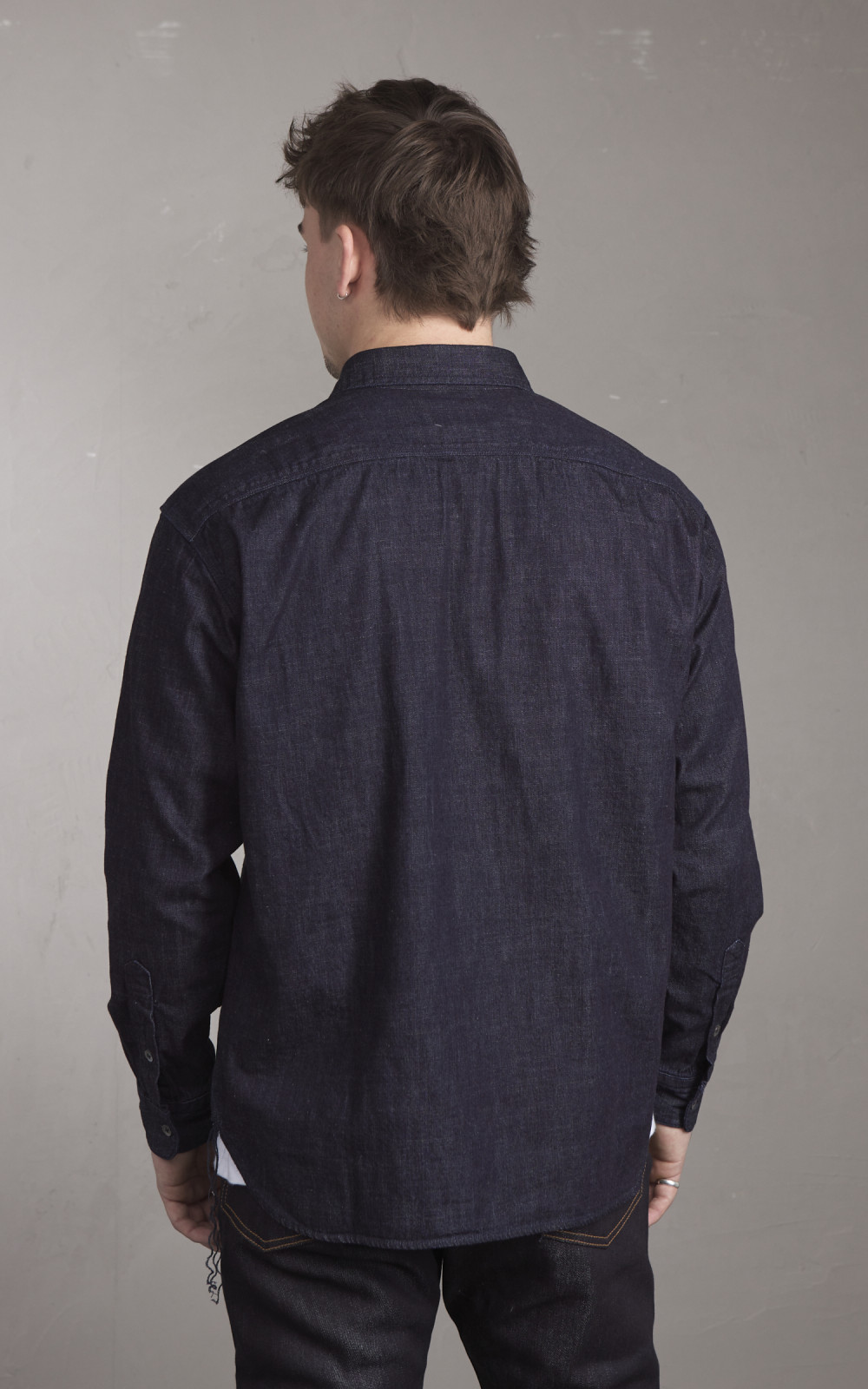 Momotaro Jeans MXLS1022 Selvedge Denim Work Shirt Indigo 8oz Momotaro Jeans MXLS1022 Selvedge Denim Work Shirt Indigo 8oz