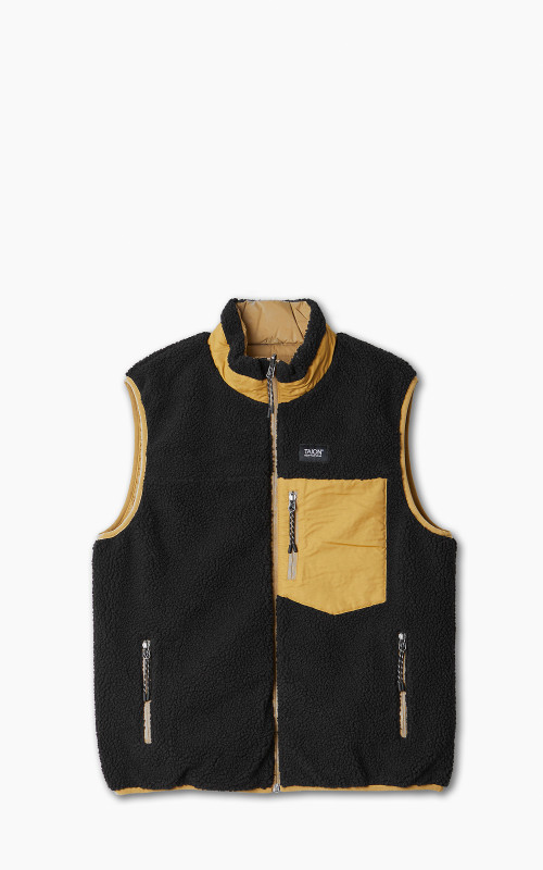 Taion Mountain Reversible Down x Boa Vest Beige/Black