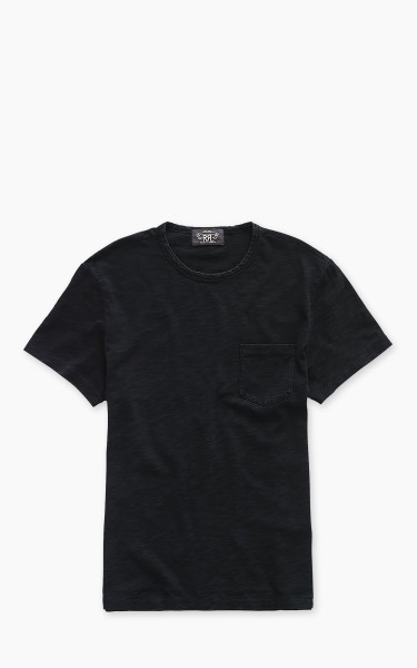 RRL Indigo Jersey Pocket T-Shirt Black Indigo