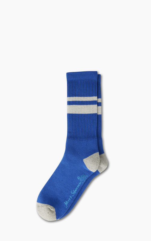 Merz b. Schwanen GS06 Socks Organic Cotton Swan Blue/Nature