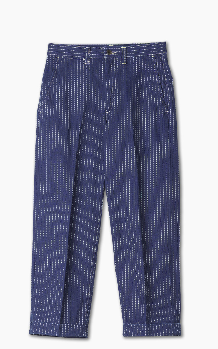 1128-4 Farmers Trouser Indigo Wabash Stripe