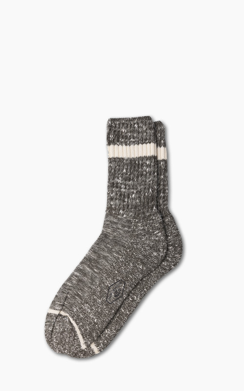 Nudie Jeans Men Slub Stripe Socks Antracitemelange