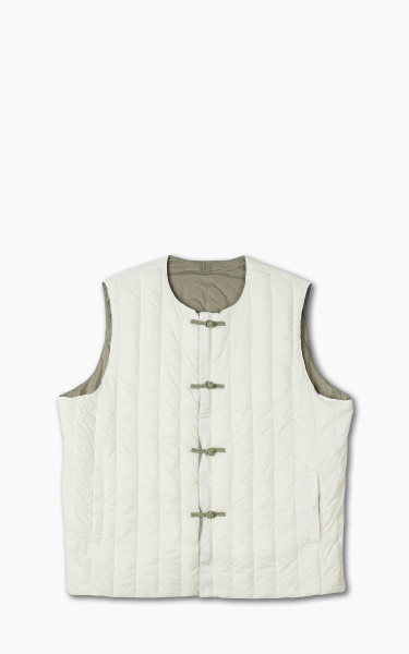 Taion x Beams Lights Reversible China Inner Vest Off White/Sage