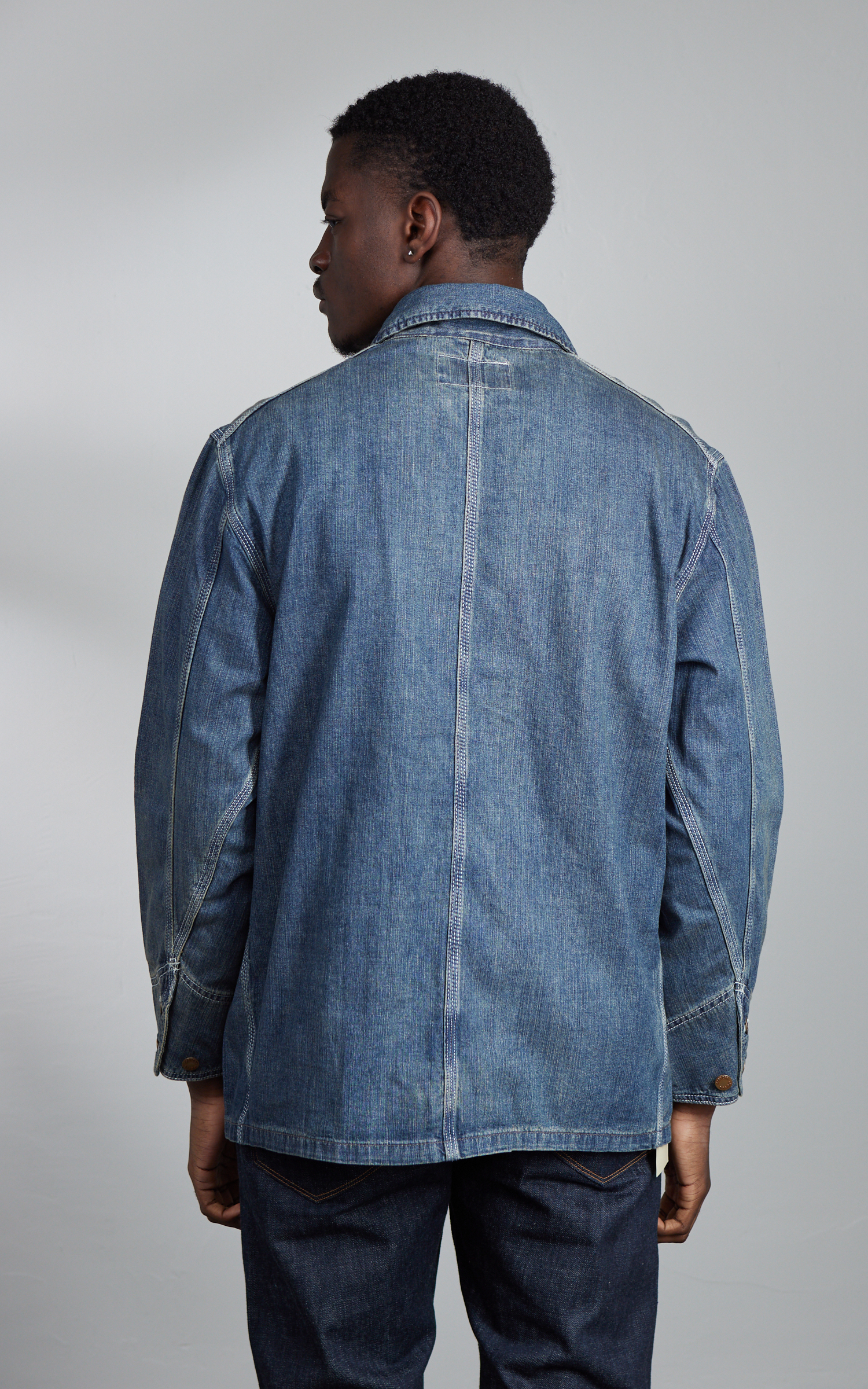 Vtg 50s COVERALL CO 2-Tone Denim Coveralls Chore Workwear