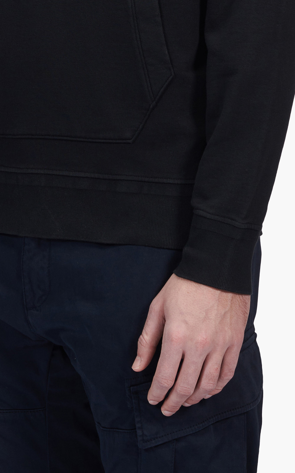 ★C.P. Company★ Cotton Fleece Logo Hood Black 14CMSS137B005 C.P. Company Cotton Fleece Logo Hoodie Black | Cultizm