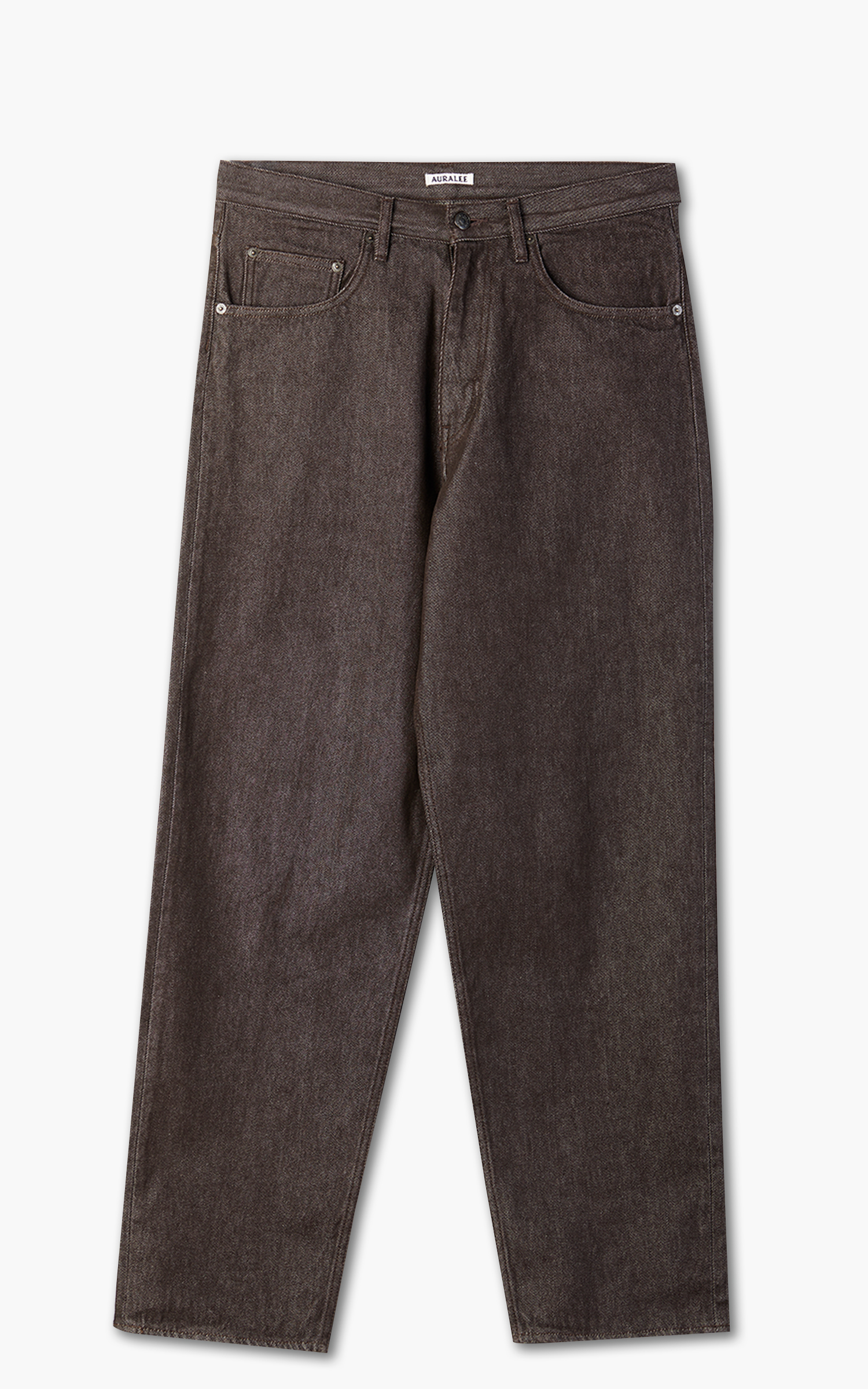 Auralee Hard Twist Denim Wide Pants Brown | Cultizm