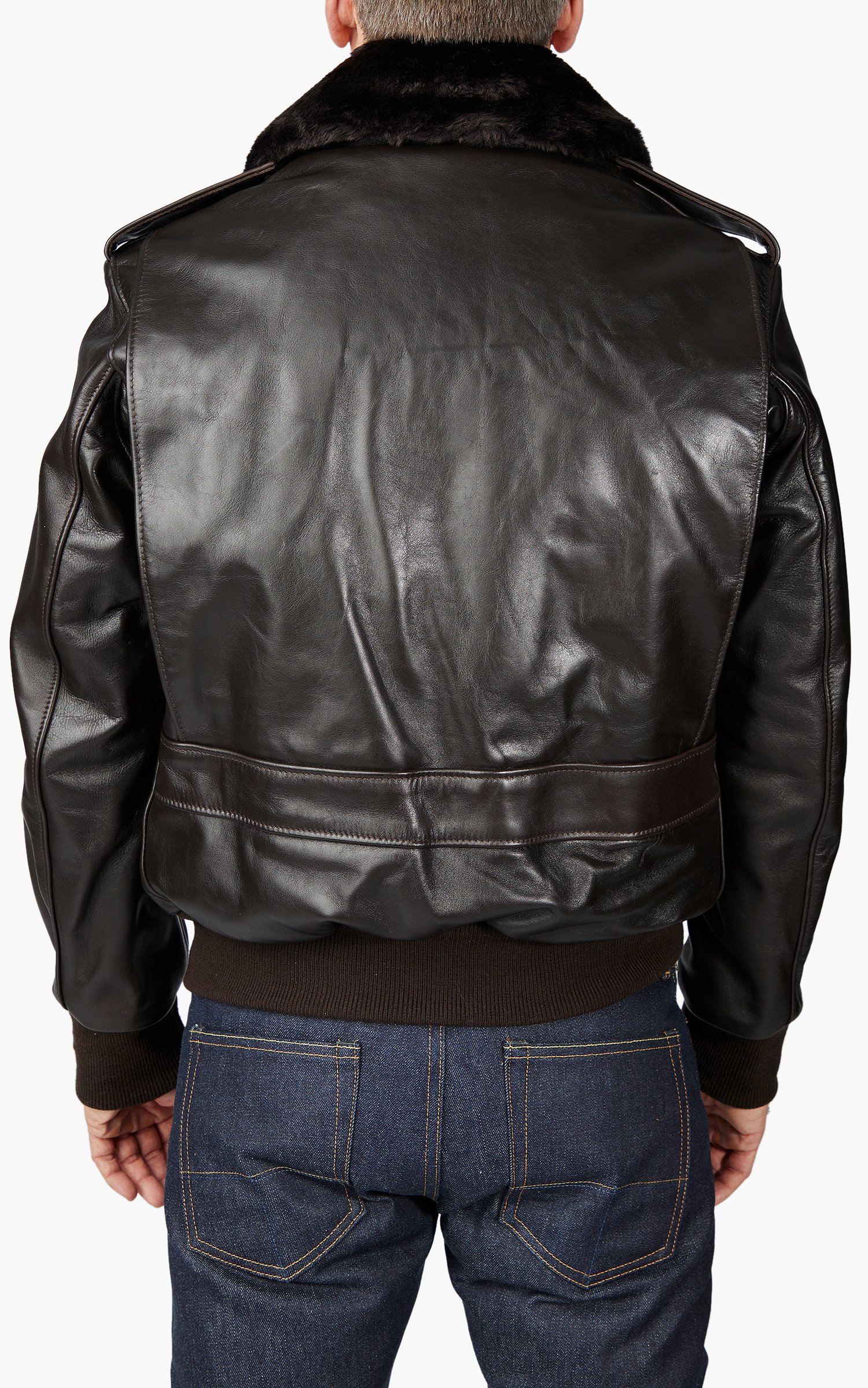 Schott NYC 184SM A-2 Leather Flight Jacket Brown | Cultizm