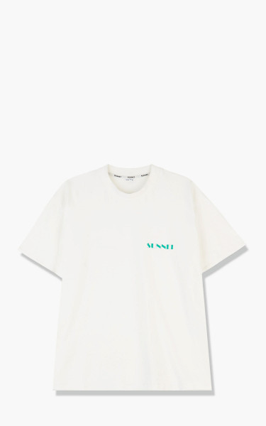 Sunnei Mini Logo Green Classic T-Shirt White SN2PXH01AP-JE130-005-White
