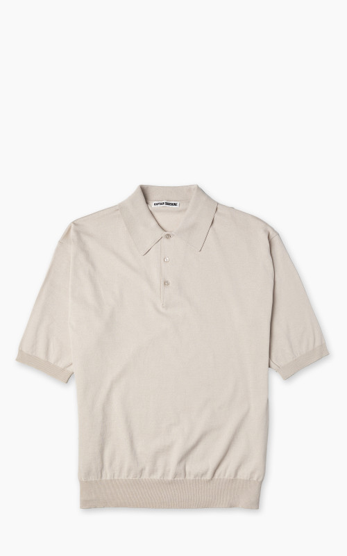 Kaptain Sunshine Cotton Knit Polo Shirt Sand Beige