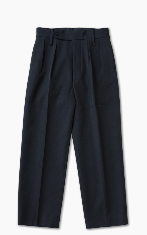 Kaptain Sunshine 2 Pleats Trousers Wool/Cotton Black