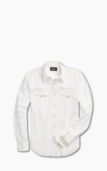 RRL Buffalo Western Shirt Poplin White