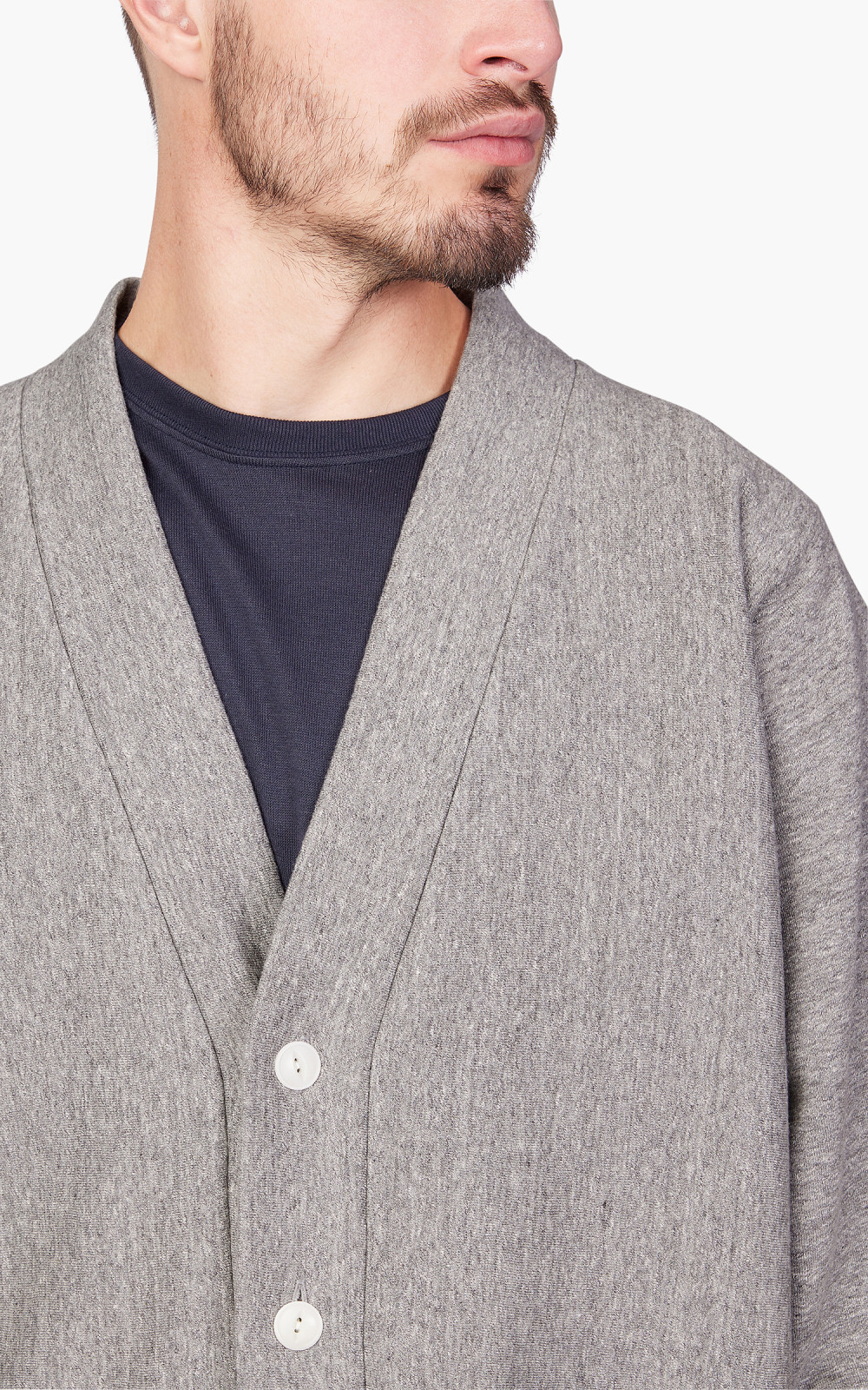 Nanamica Kodenshi Sweat Cardigan Heather Grey | Cultizm Nanamica Kodenshi Sweat Cardigan Heather Grey | Cultizm