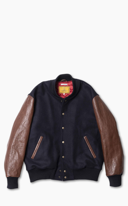 Shangri-La Heritage Varsity Wool Jacket Navy Blue