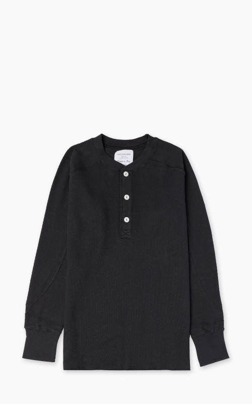Houston Heavy Thermal L/S Henley Black