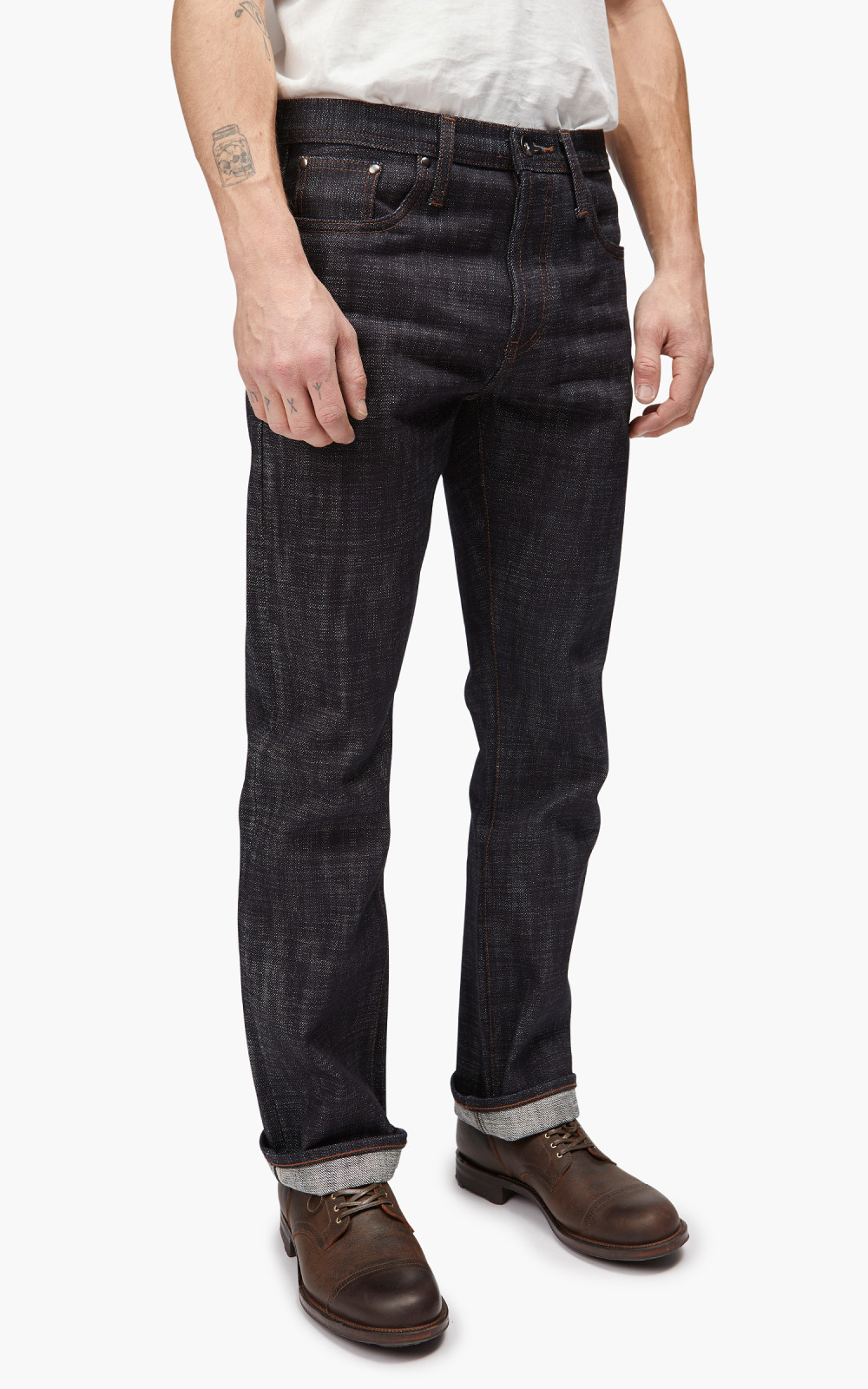 The Unbranded Brand UB370 Straight Fit Heavyweight Big Slub