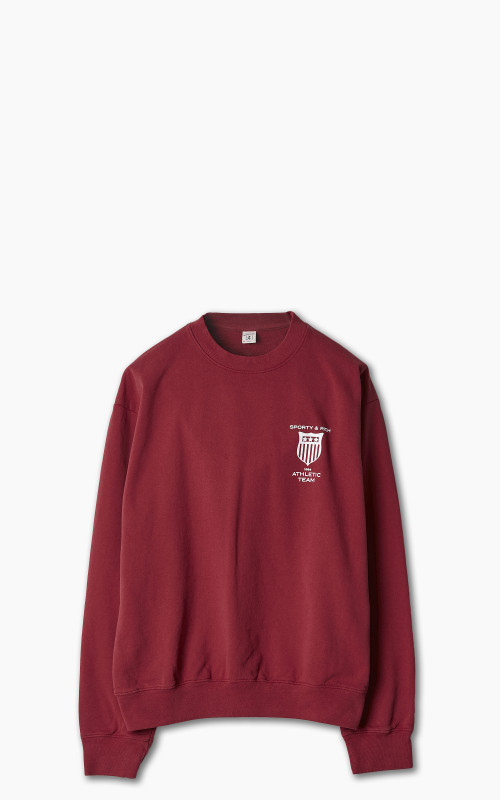 Sporty & Rich Athletic Team Crewneck Ruby