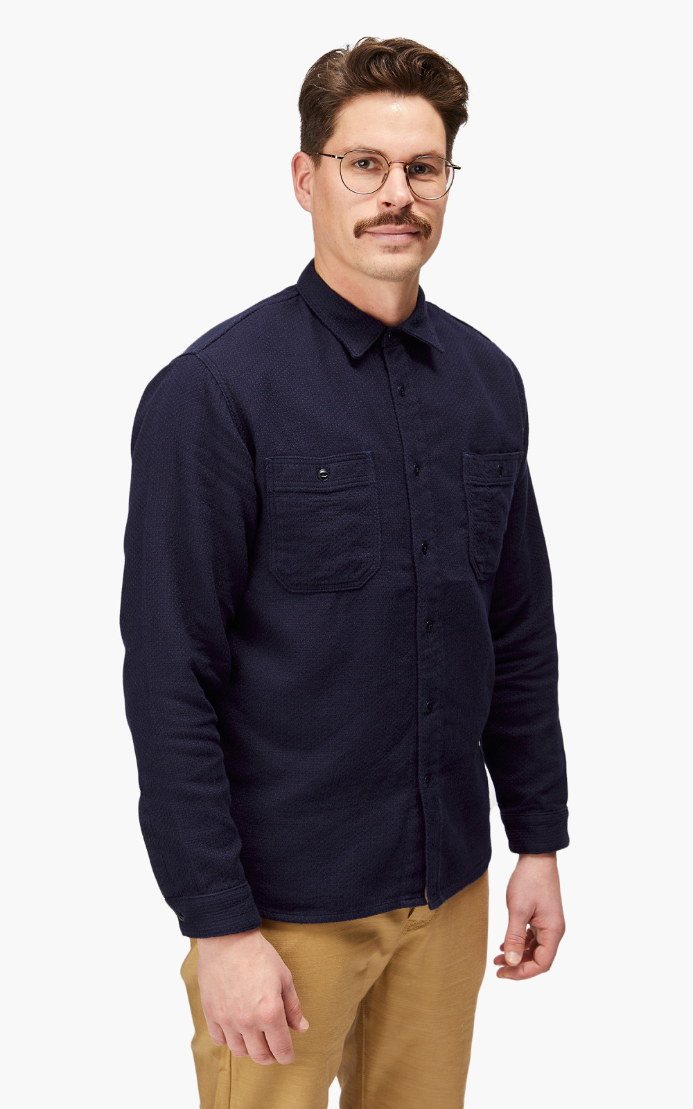 Benzak BWS-02 Utility Shirt Sashiko Double Gauze 8.5oz | Cultizm