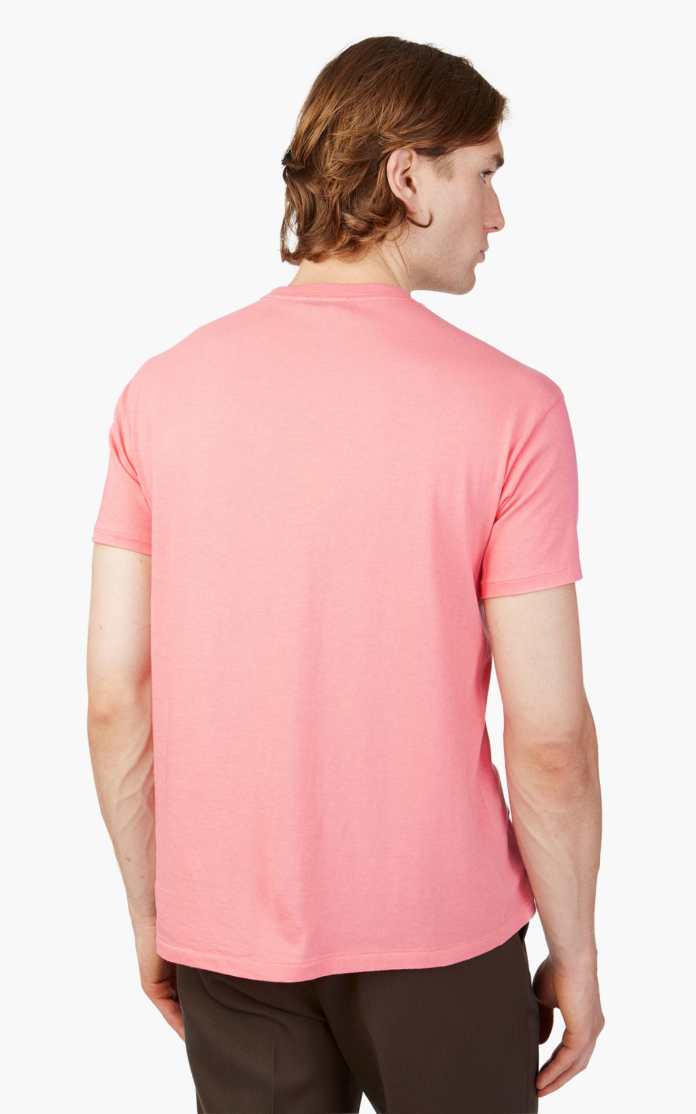 Auralee Seamless Crew Neck Tee Pink | Cultizm Auralee Seamless Crew Neck Tee Pink | Cultizm