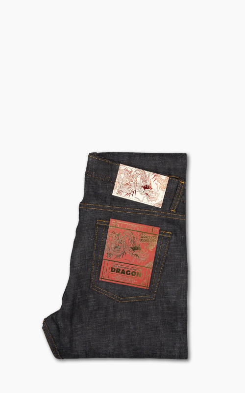 Naked & Famous Denim Weird Guy Chinese New Year Indigo