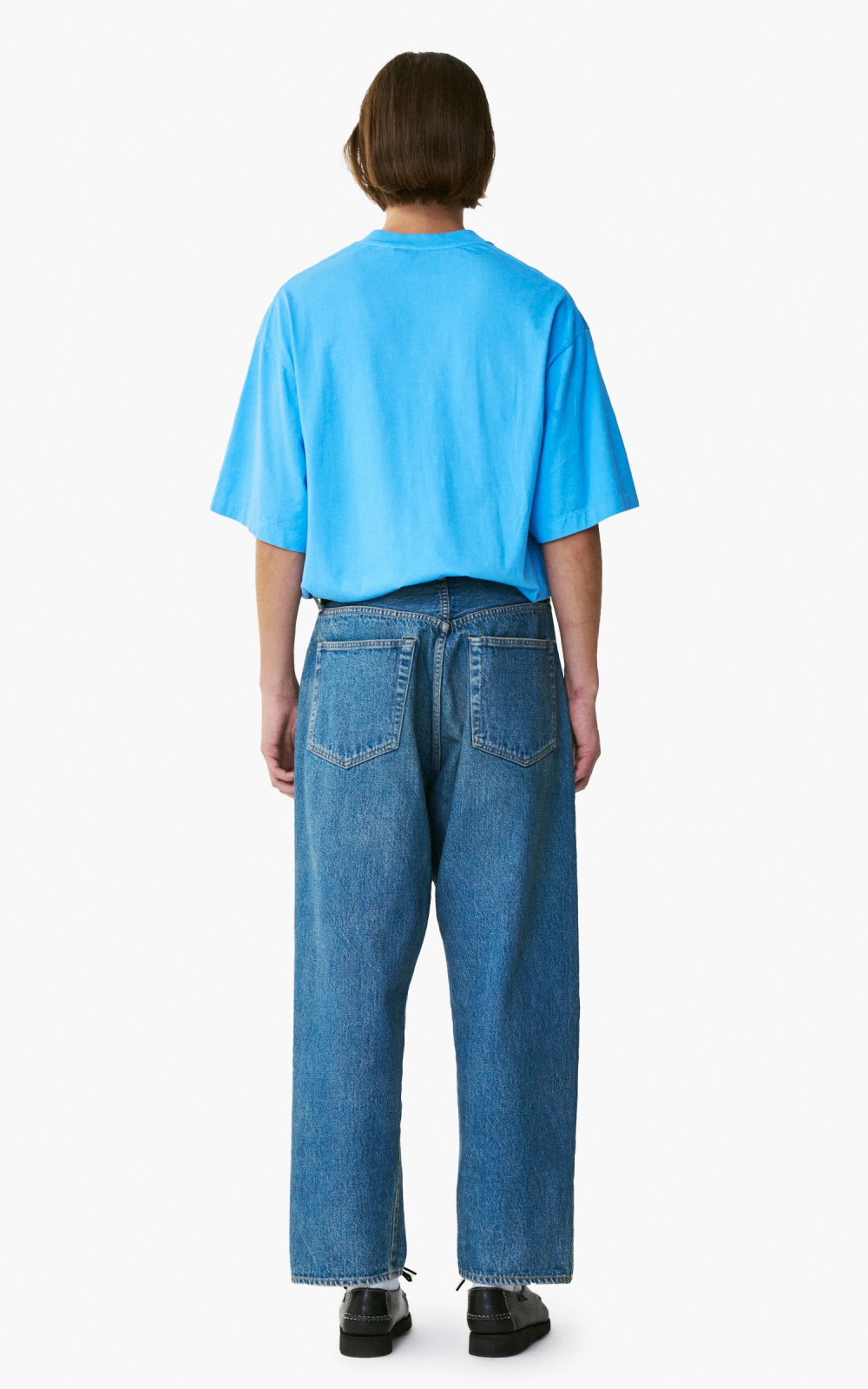 【KIXI】★(UNISEX) Deep Indigo Washing Semi Wide Denim Pants A.PRESSE No.22 Washed Wide Denim Pants Indigo | HAVEN