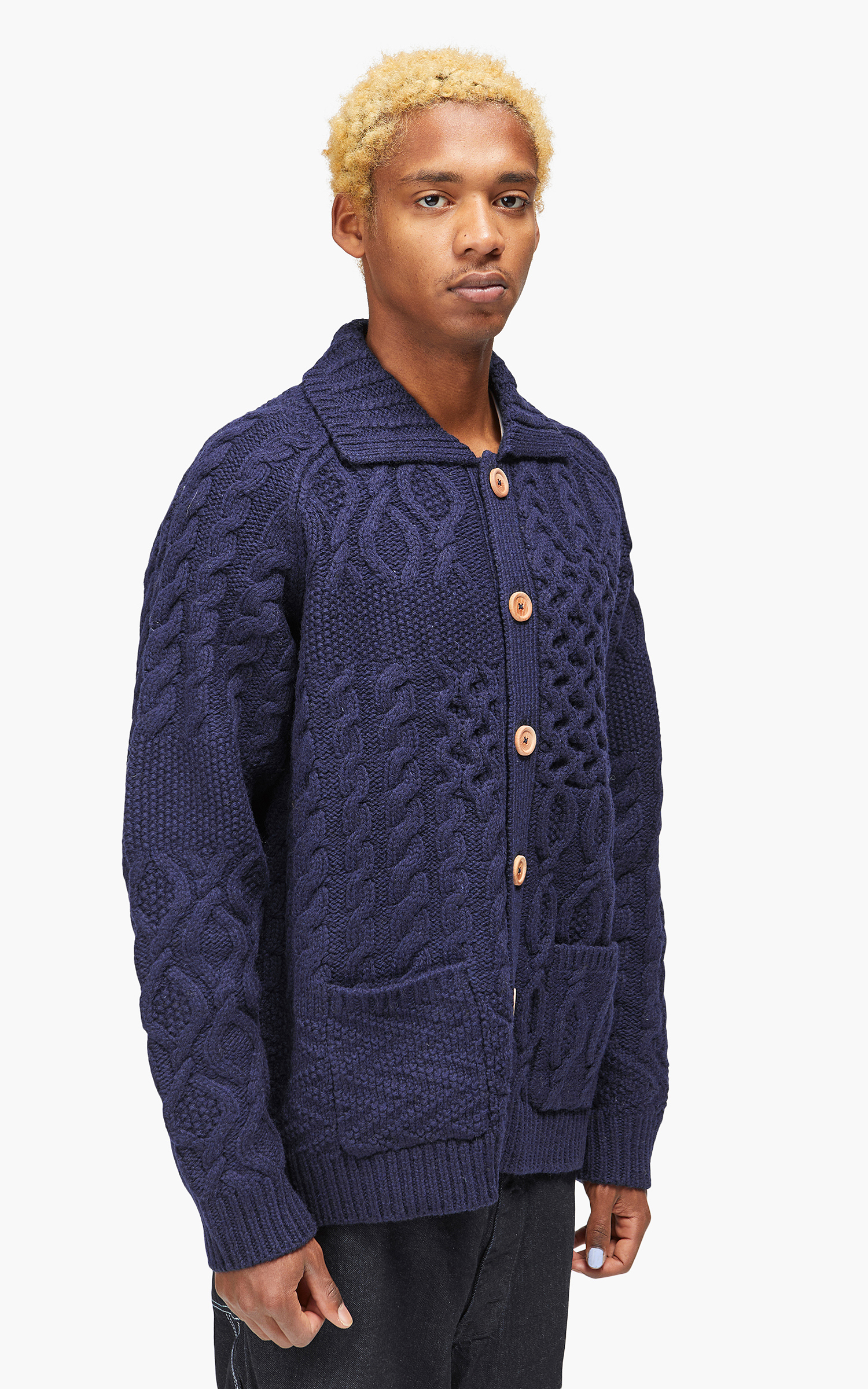 Beams plus shop patchwork cardigan
