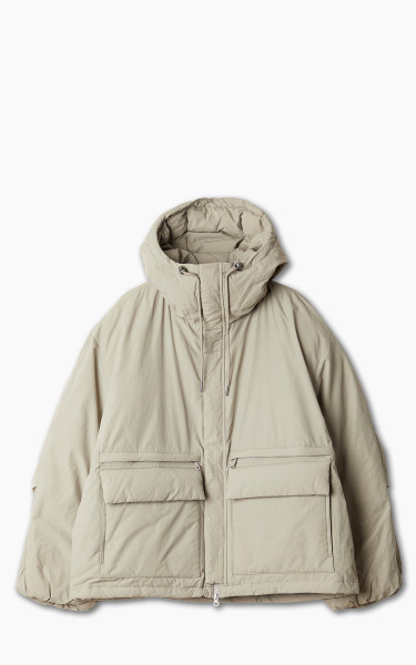 FrizmWORKS Hooded Puffer Down Parka Taupe