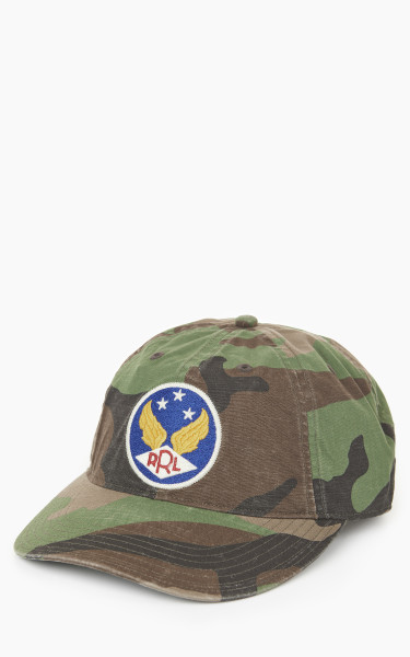 RRL Winged-Logo Baseball Cap Garment-Dyed Camouflage