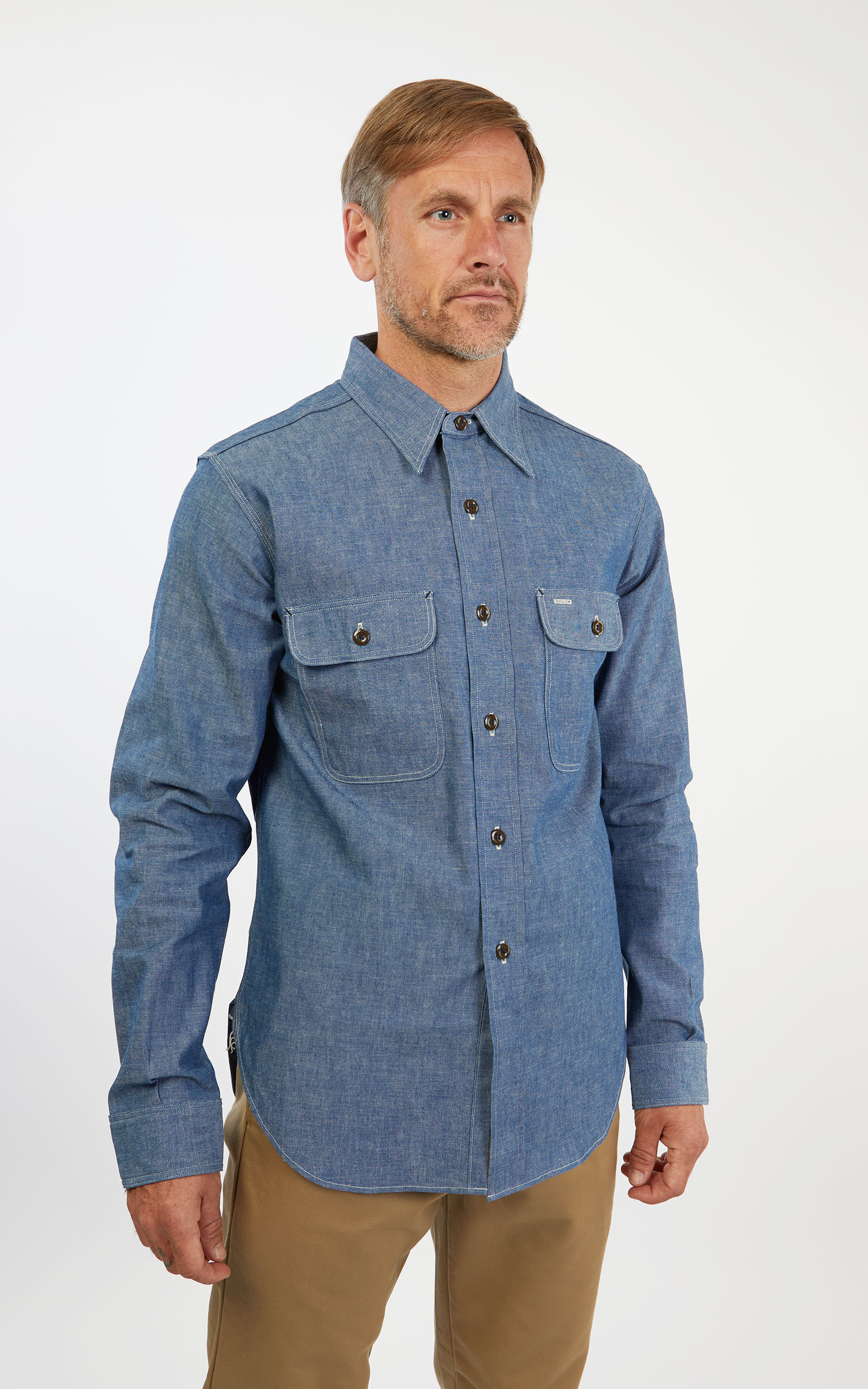 Warehouse & Co. 3036 Chambray Shirt Duck Digger W/ Elbow
