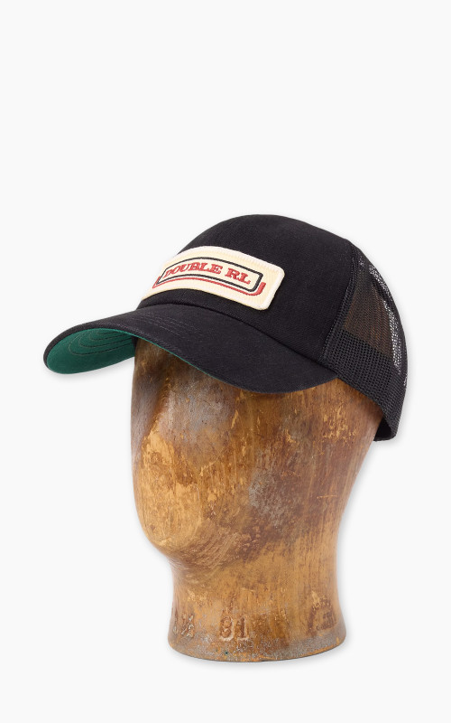RRL Logo-Patch Denim Trucker Cap Black