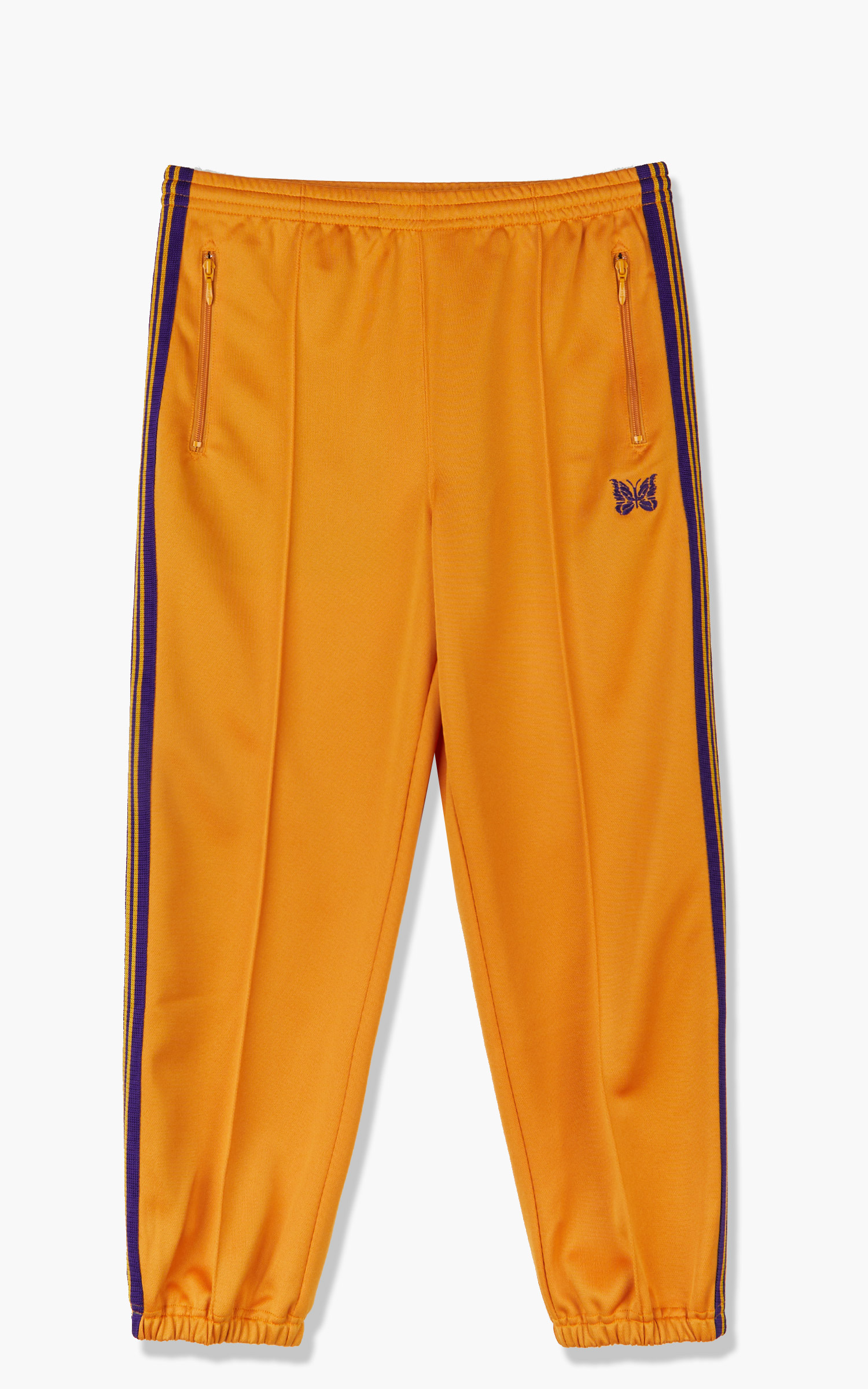 Needles Zipped Track Pant Poly Smooth Yellow Gold | Cultizm