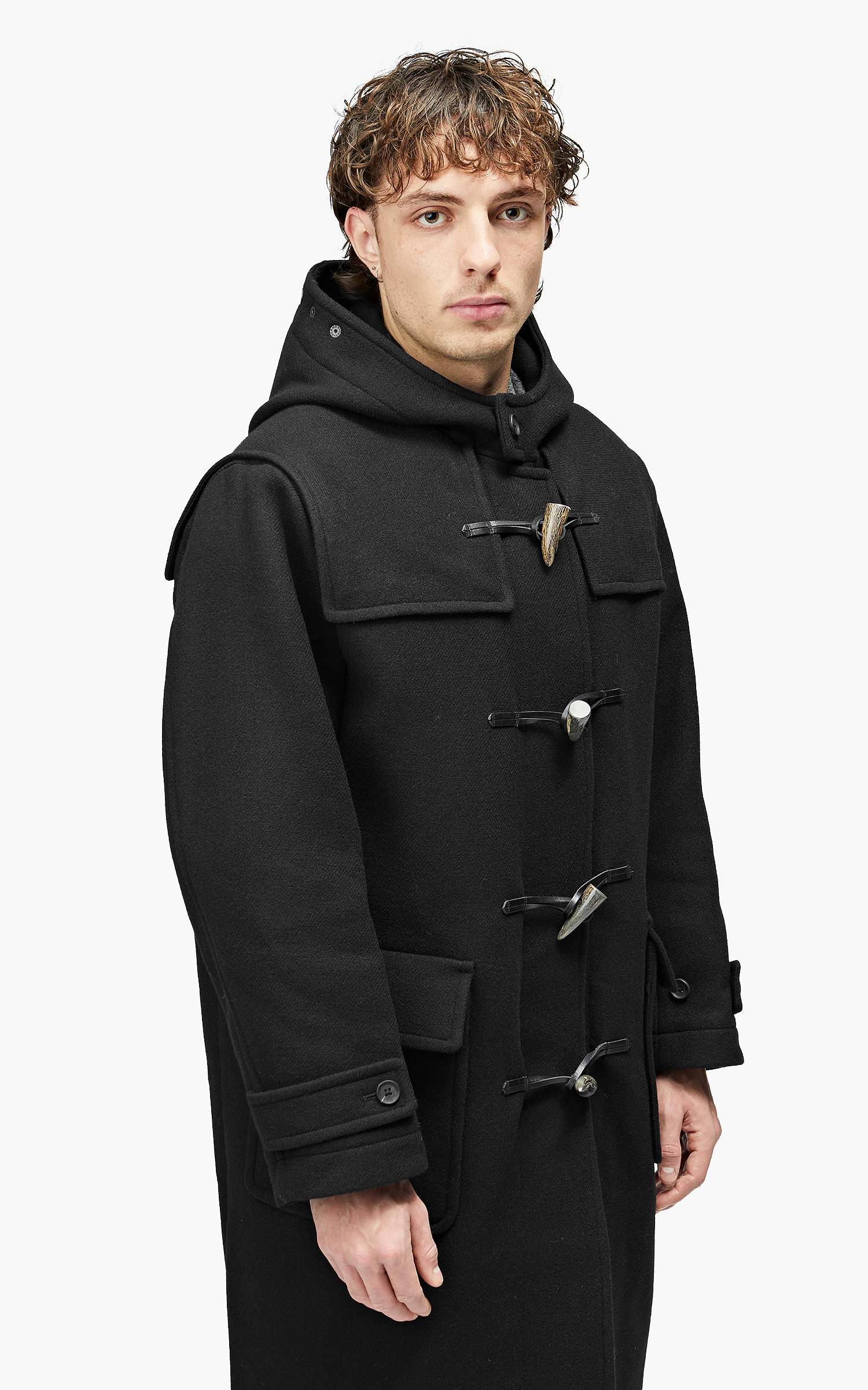【数々のアワードを受賞】 YLÈVE Wool Double Twill Duffle Coat Black | Cultizm ジャケット・アウター