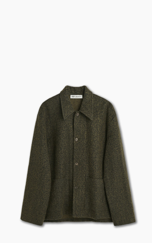 our 未定 legacy fresh moss tumble wool カーディガン