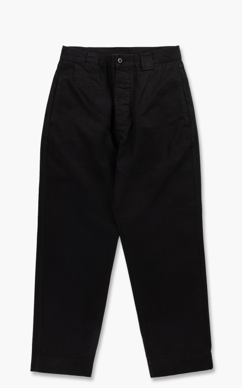 Margaret Howell MHL. Tapered Trouser Workwear Cotton Drill Black