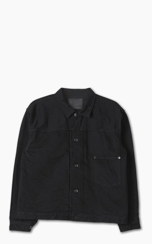Japan Blue Classic Denim Jacket Aging Washed Black