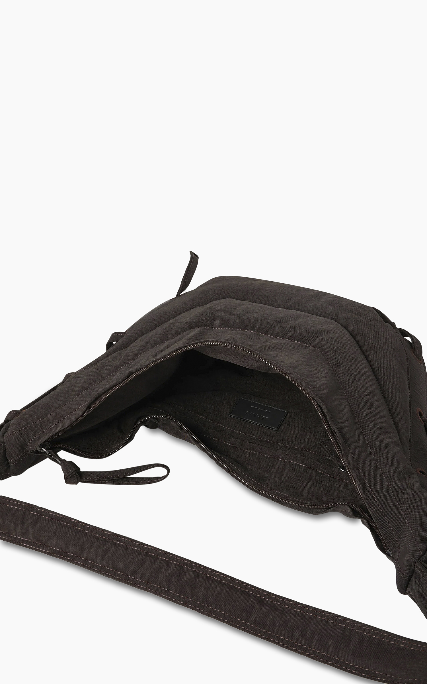 Lemaire Small Soft Game Bag Nylon Canvas Dark Chocolate Lemaire Small Soft Game Bag Nylon Canvas Dark Chocolate