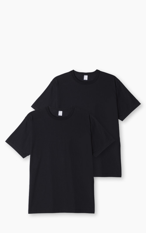 3sixteen Pima Plain Tee 2 Pack Black