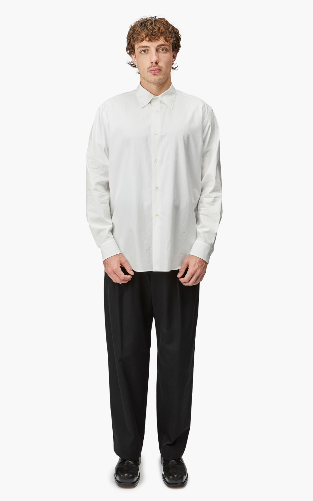 Auralee Washed Finx Twill Shirt White | Cultizm