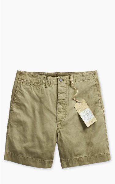 RRL Herringbone Twill Field Short Olive