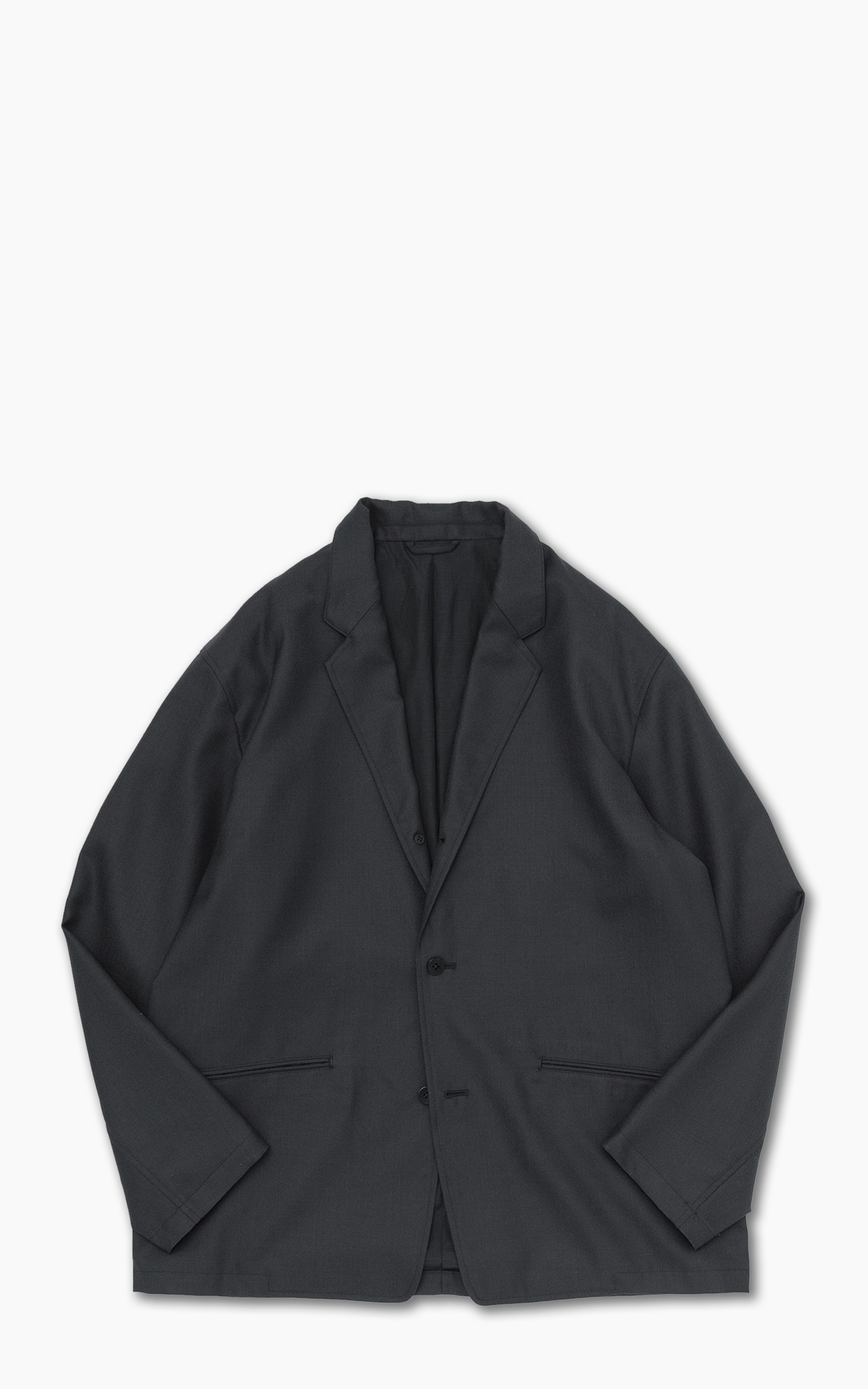 Still By Hand Relaxed Wool Jacket Ink Black | Cultizm