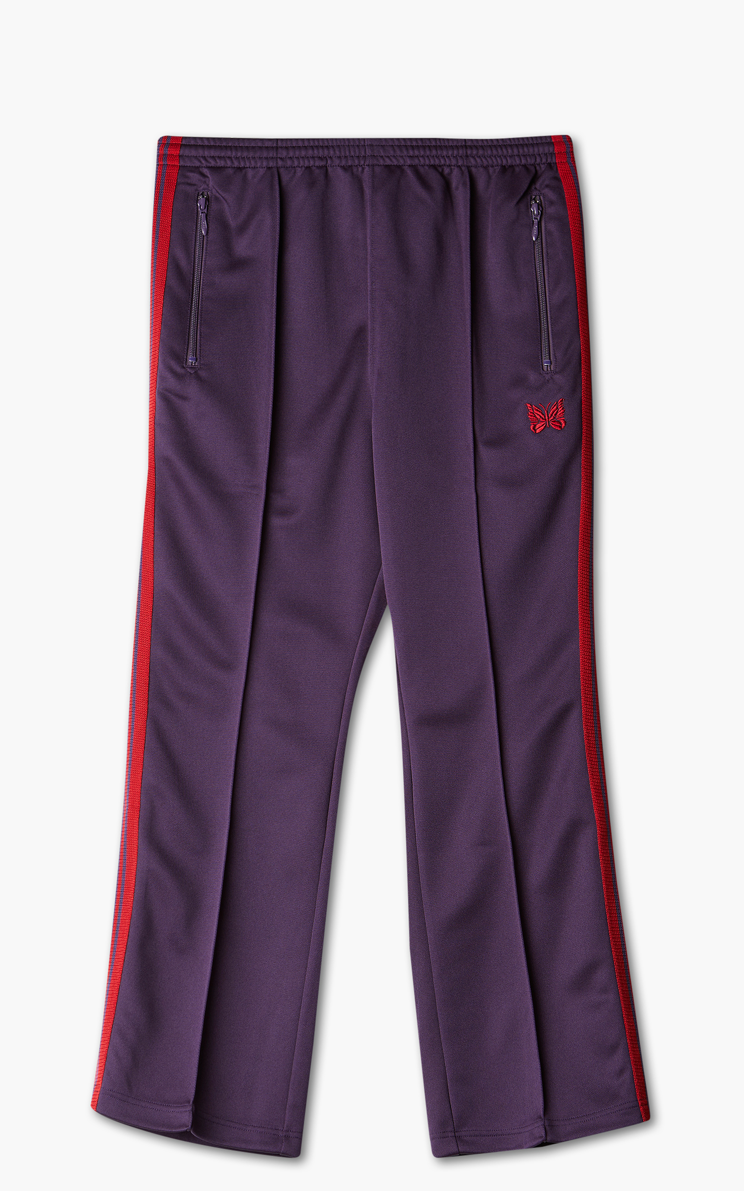 Needles Boot-Cut Track Pant Poly Smooth Dark Purple | Cultizm