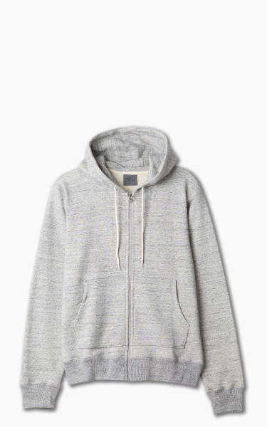 Naked &amp; Famous Denim Zip Hoodie Heavyweight Terry Grey