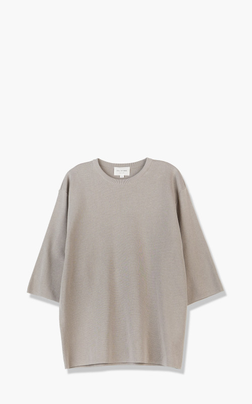 Still By Hand Silk Mixed Half Sleeve Knit Taupe KN03221OS-Taupe