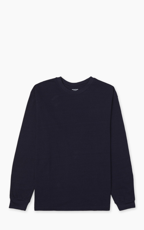 Momotaro Jeans MXTS1034 Yarn Dyed Longsleeve Tee Indigo 6.6oz