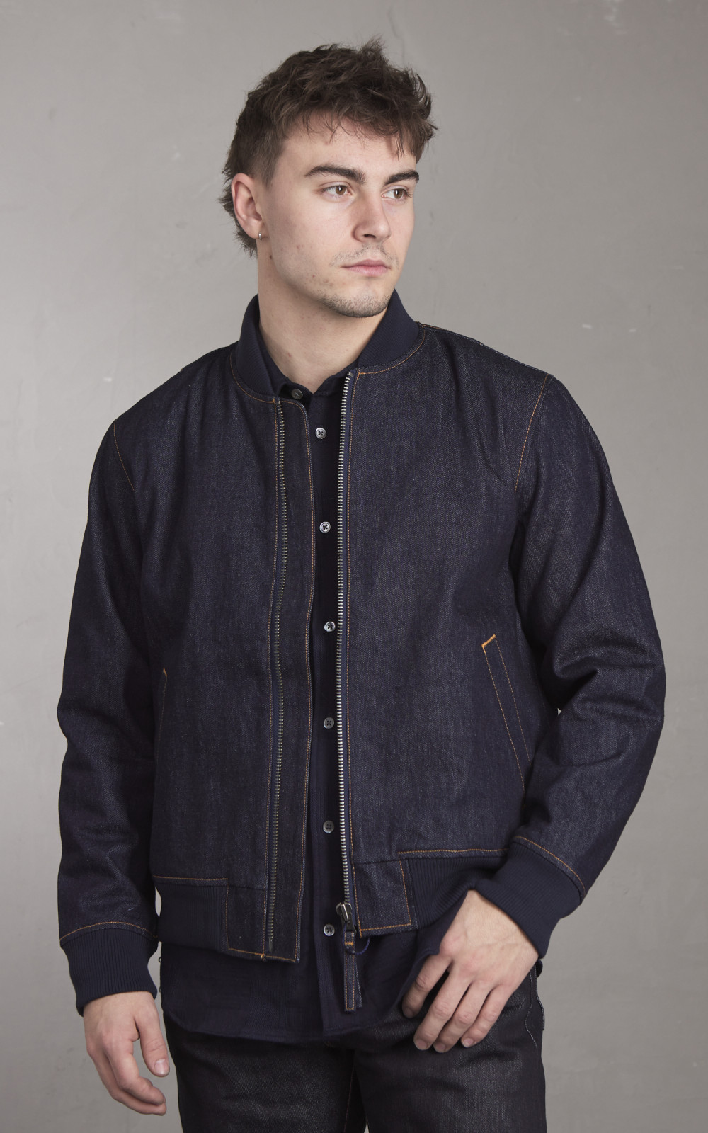 Japan Blue JBOT1307 Denim Bomber Jacket Indigo 13oz | Cultizm