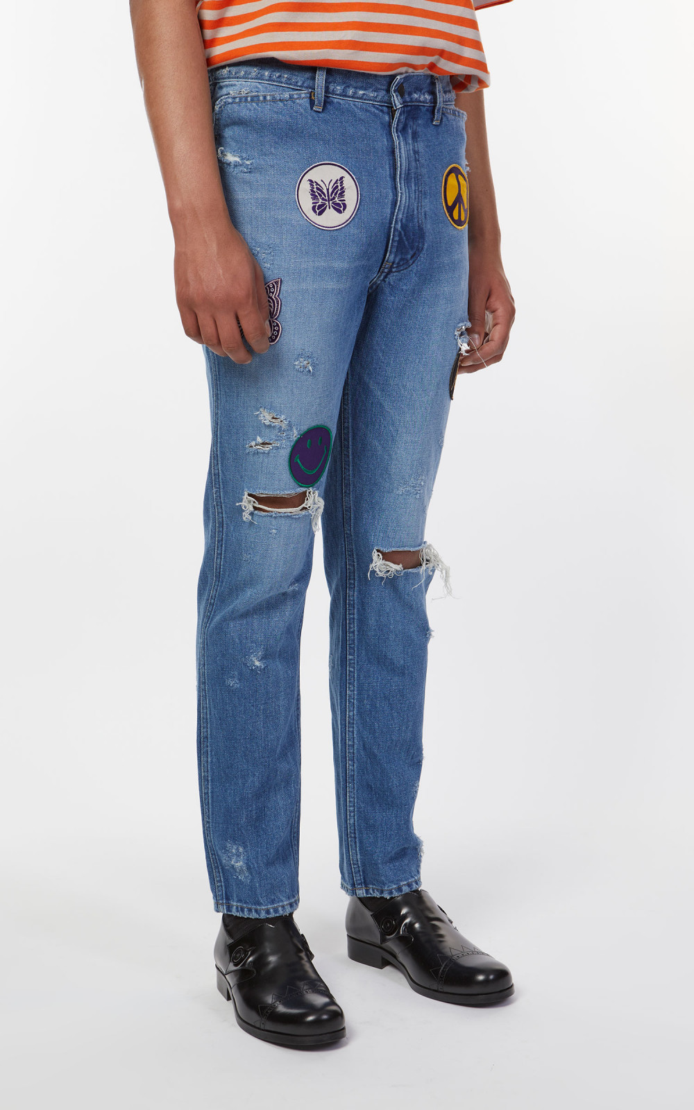 Assorted Patches Boot-Cut Jean -13oz C/L Denim / D (KP140