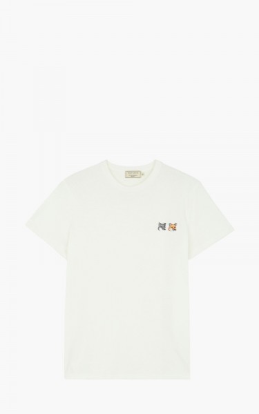 Maison Kitsuné T-Shirt Double Fox Head Patch Latte
